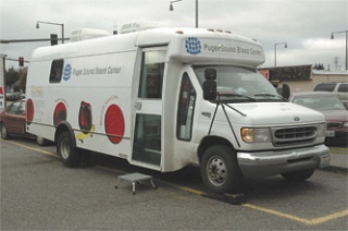 A collection vehicle from the Puget Sound Blood Center was hosted by the offices of the Snohomish County Republican Party in Marysville for a blood drive Jan. 14.