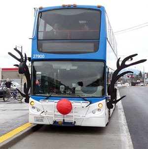 Community Transit's Double Tall double-decker bus will be just one of the many participants of the Merrysville for the Holidays Electric Lights Parade which runs down State Avenue in Marysville beginning at 6:30 p.m. on Saturday