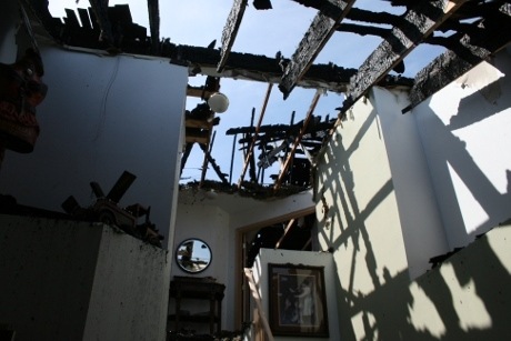 Fireworks are believed to have caused the July 4 fire which damaged this Marysville home.