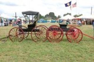 These horse-drawn carriages will be the premier items for sale at the Silvana Community Fair auction on March 10.