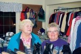 Aggie Mikula and Lenora Bruce stand in the new quarters for St. Josephs House