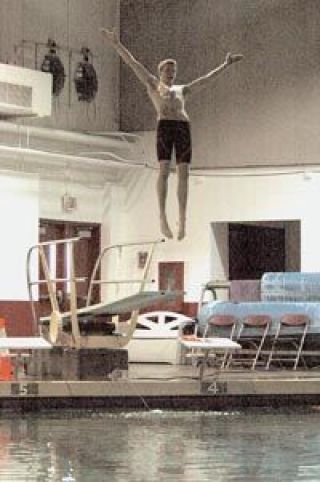 M-P diver Taylor Gibson placed second at the Wesco district competition on Feb. 10