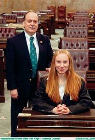 Hadossa Oudean served as a page recently in the Washington State Legislature.  A sophomore at Grace Academy