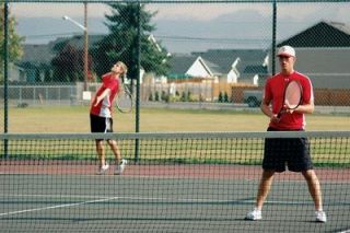 M-Ps tennis team has seven return players while underclassmen represent three of the four singles slots. Above