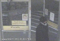 Security camera footage of the armed robbery suspect at the Shell Station at 116th Street and State Avenue on June 11.