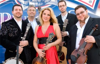 Rhonda Vincent performs with her band