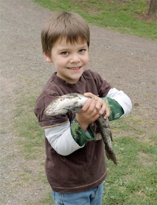 Christian Compean couldn’t wait to show off his fish to everyone with a camera May 2.