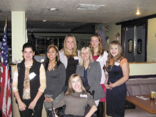 The Marysville Strawberry Festival Royalty Candidates appear at the Marysville Kiwanis breakfast meeting Feb. 3. Front