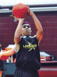 shoot a jump shot during the Lakewood varsity practice on Nov. 22.