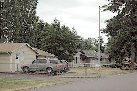 The house of the 63-year-old woman who was shot in her home July 8