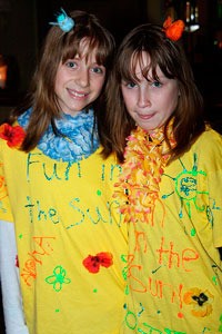 A pair of Marysville girls dress up for a recnet Relay for Life rally.