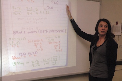 Breann Williams offers interventionary instruction to help get Totem Middle School students up to speed for Algebra I by the eighth grade.