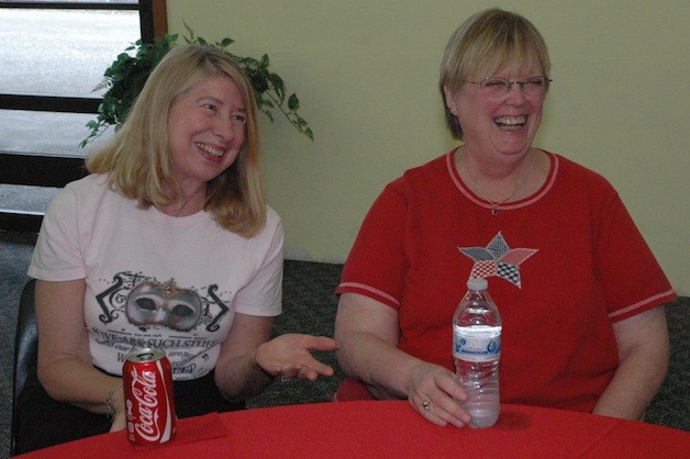 Red Curtain Foundation instructor Vicki Maxey and secretary/treasurer Beckye Randall reflect on the art center's first year in Marysville Aug. 2.