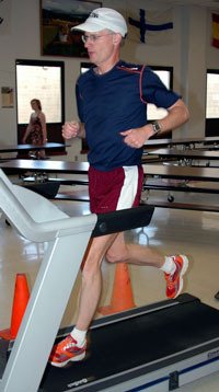 Lakewood High School coach Jeff Sowards stays focused on maintaining his pace during the ‘Marathon Powered by Sowards’ for the Seattle Children’s Hospital.