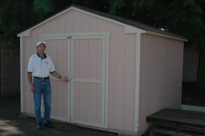 Marysville Community Food Bank Director Dell Deierling found the padlock on the food bank's storage shed gone on July 28