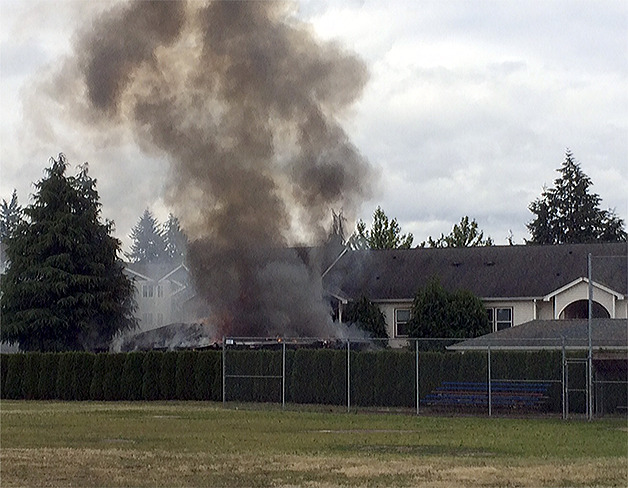 A carport fire has led to four families being displaced.