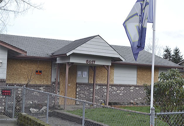 This is the first house the city has boarded up for health reasons because it did not have water