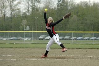 Freshman pitcher Riley Fritz improved to 8-3 as the Tomahawks pitcher with recent wins over Monroe and Cascade.