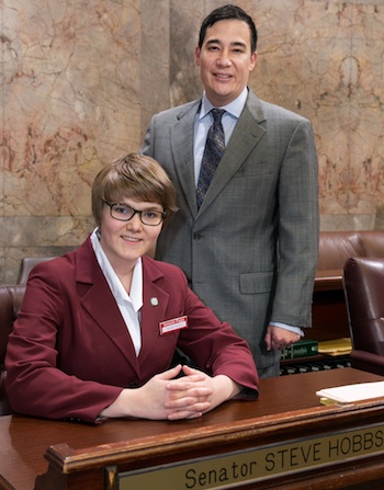 Marysville's Melinda Andrews was sponsored as a page for the week of Feb. 25 by Washington state Sen. Steve Hobbs.