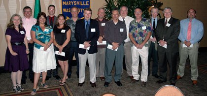 The Marysville Rotary Club's 2010-11 Board was installed July 14. From left