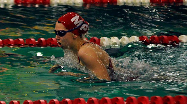 M-P’s Melody Coleman competes in the 200-yard individual medley