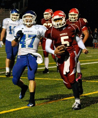 M-P’s running back Austin Joyner scores his second touchdown of the night in the Saturday