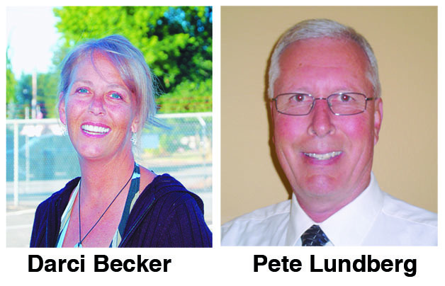 Marysville School Board incumbent Darci Becker and challenger Pete Lundberg are leading the Aug. 16 primary election results.