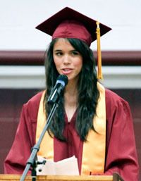 Lakewood High School Class of 2011 Class Speaker Charnie Dondrea tells her peers that she believes in them during their commencement on June 13.