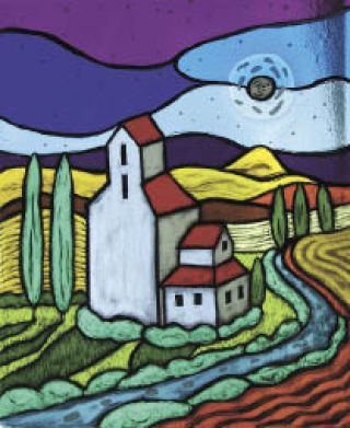 Cheri O’Brien’s “Palouse Night” joins Marysville artist Bob Mitchell and other glass artists