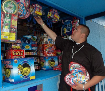 ‘Boom City’ fireworks vendors such as Rocky Harrison are allowed to sell their fireworks at different hours than stands in the city limits of Arlington and Marysville