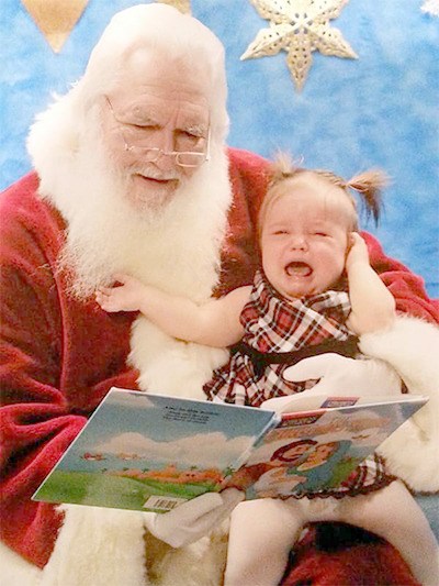 Abby Mills is upset Santa won't be here for pictures this year.