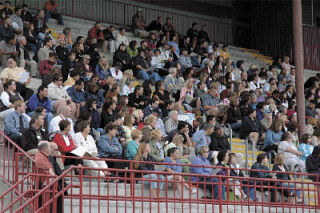 Teachers and staff packed the stands of the Marysville-Pilchuck High School stadium for a district-wide “Back to School” event.