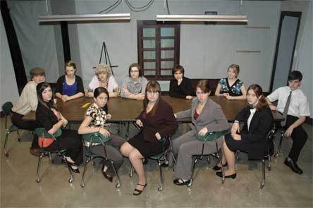 The cast of Marysville-Pilchuck High School Drama Club’s “12 Angry Jurors” on opening night Nov. 5. From left