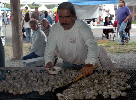 Phil Ancheta tended the clambake at the first ‘Tulalip Days’ two years ago.