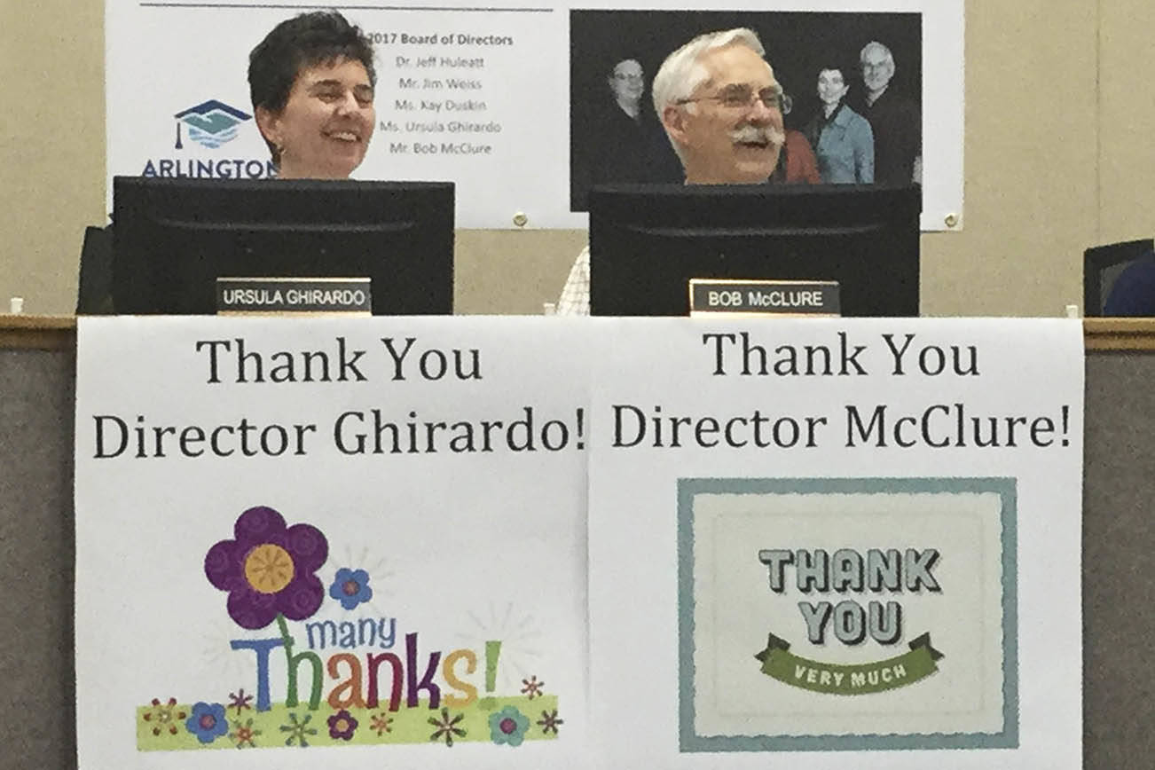 Outgoing longtime school board directors honored with sweet, poetic praise